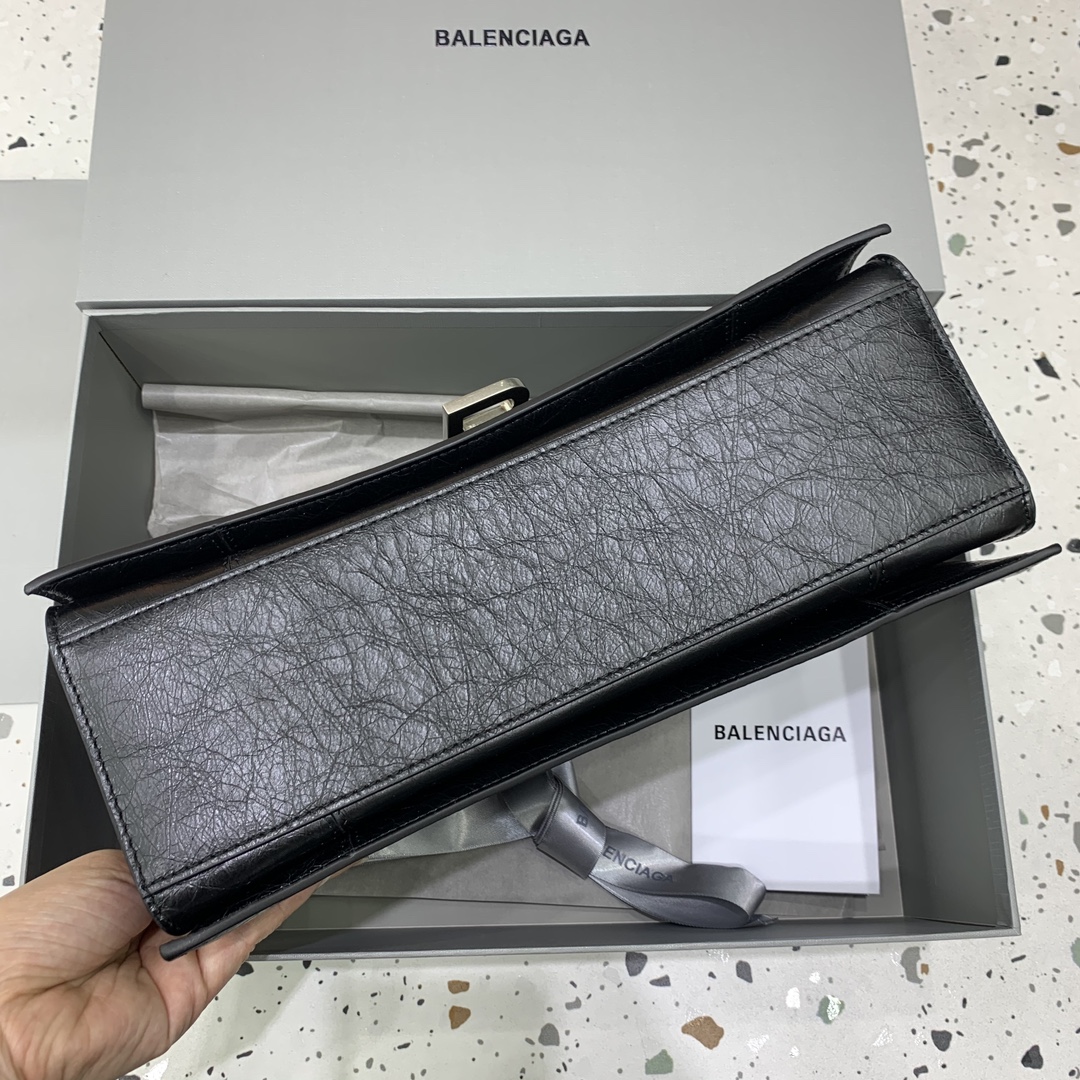 超A貨BALENCIAGA巴黎世家包包 crush【中號】沙漏新款皮肩帶腋下包