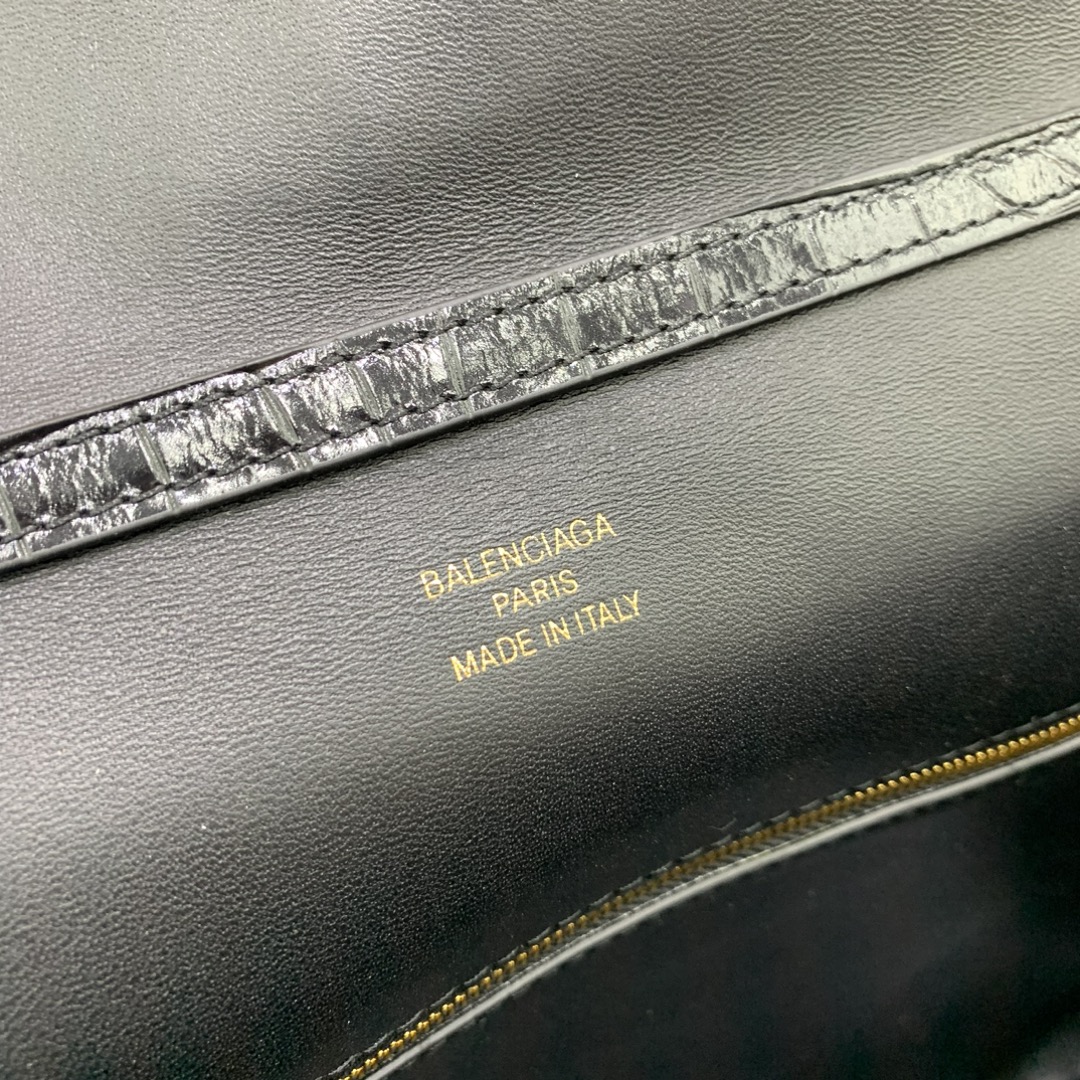 原單超A貨BALENCIAGA巴黎世家包包 𝐑𝐎𝐃𝐄𝐎 𝐁𝐀𝐆 大號鱷魚黑