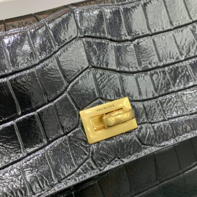 原單超A貨BALENCIAGA巴黎世家包包 𝐑𝐎𝐃𝐄𝐎 𝐁𝐀𝐆 大號鱷魚黑