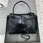 原單超A貨BALENCIAGA巴黎世家包包 𝐑𝐎𝐃𝐄𝐎 𝐁𝐀𝐆 大號鱷魚黑