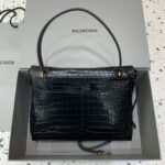 原單超A貨BALENCIAGA巴黎世家包包 𝐑𝐎𝐃𝐄𝐎 𝐁𝐀𝐆 中號鱷魚黑
