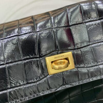 原單超A貨BALENCIAGA巴黎世家包包 𝐑𝐎𝐃𝐄𝐎 𝐁𝐀𝐆 中號鱷魚黑