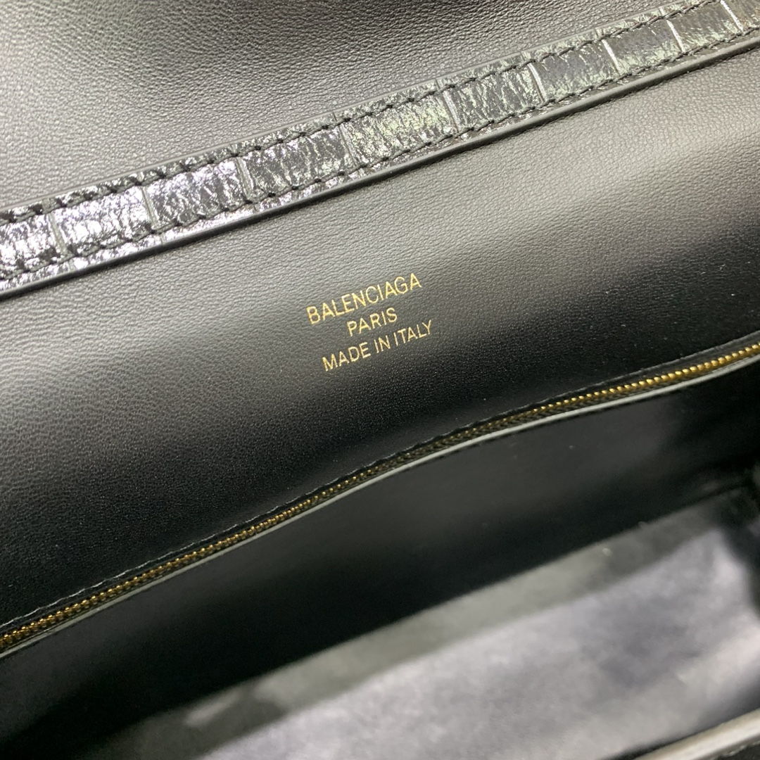 原單超A貨BALENCIAGA巴黎世家包包 𝐑𝐎𝐃𝐄𝐎 𝐁𝐀𝐆 中號鱷魚黑