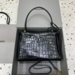 原單超A貨BALENCIAGA巴黎世家包包 𝐑𝐎𝐃𝐄𝐎 𝐁𝐀𝐆 小號鱷魚黑