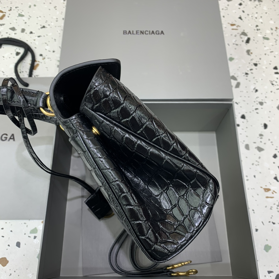 原單超A貨BALENCIAGA巴黎世家包包 𝐑𝐎𝐃𝐄𝐎 𝐁𝐀𝐆 mini鱷魚黑