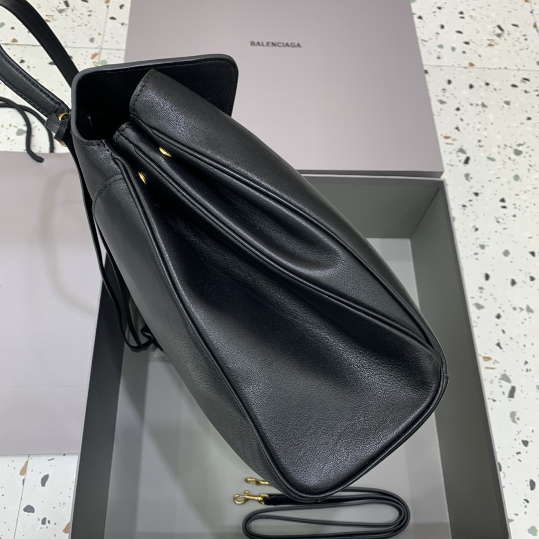 原單複刻BALENCIAGA巴黎世家包包 𝐑𝐎𝐃𝐄𝐎 𝐁𝐀𝐆 大號黑色金扣