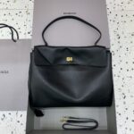 原單複刻BALENCIAGA巴黎世家包包 𝐑𝐎𝐃𝐄𝐎 𝐁𝐀𝐆 大號黑色金扣