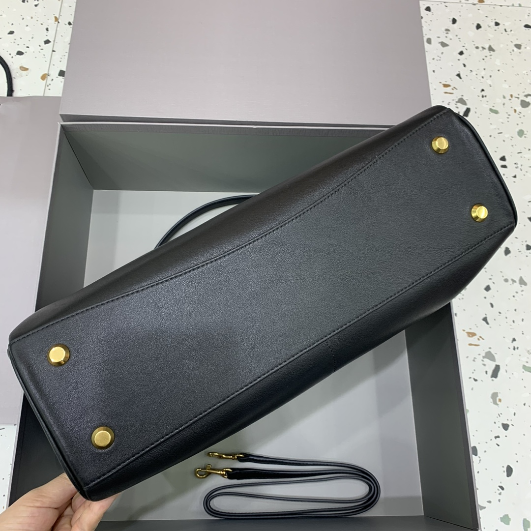 原單複刻BALENCIAGA巴黎世家包包 𝐑𝐎𝐃𝐄𝐎 𝐁𝐀𝐆 大號黑色金扣