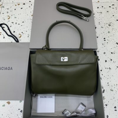 一比一原單BALENCIAGA巴黎世家包包 𝐑𝐎𝐃𝐄𝐎 𝐁𝐀𝐆小號綠色銀扣