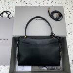 原單複刻BALENCIAGA巴黎世家包包 𝐑𝐎𝐃𝐄𝐎 𝐁𝐀𝐆 中號黑色金扣