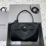 原單複刻BALENCIAGA巴黎世家包包 𝐑𝐎𝐃𝐄𝐎 𝐁𝐀𝐆 中號黑色金扣