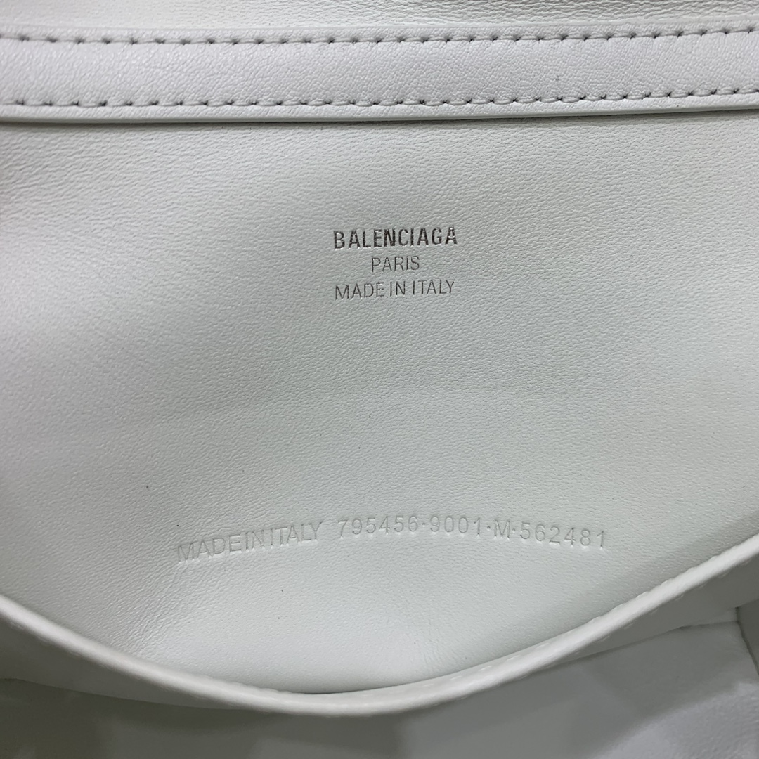 高仿超A貨BALENCIAGA巴黎世家包包 𝐑𝐎𝐃𝐄𝐎 𝐁𝐀𝐆 mini白色銀扣