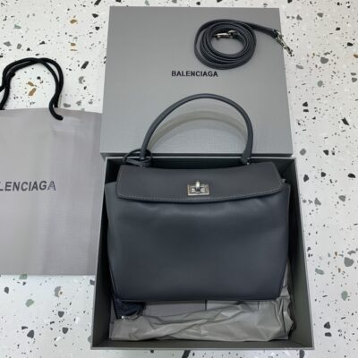 複刻超A貨BALENCIAGA巴黎世家包包 𝐑𝐎𝐃𝐄𝐎 𝐁𝐀𝐆 mini高級灰