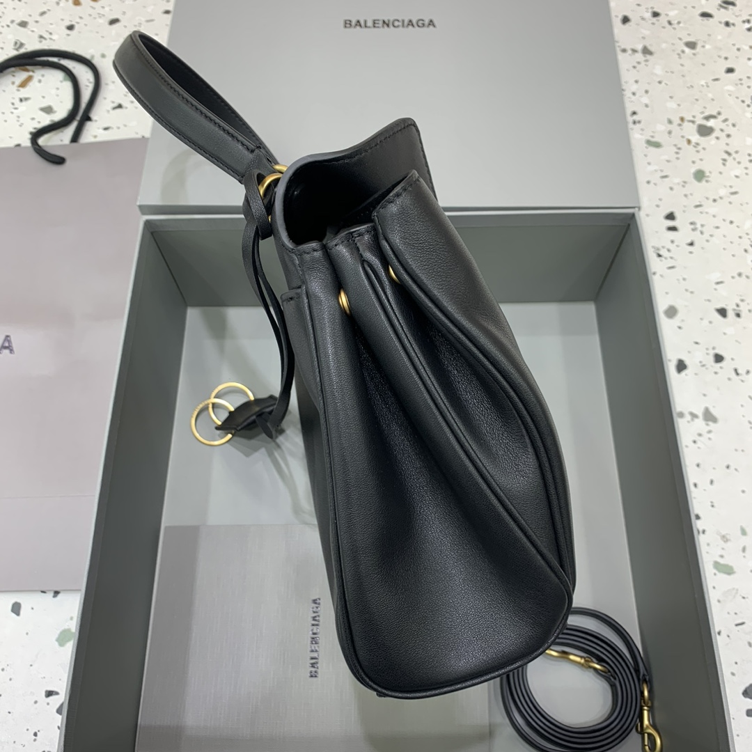原單複刻BALENCIAGA巴黎世家包包 𝐑𝐎𝐃𝐄𝐎 𝐁𝐀𝐆 小號黑色金扣
