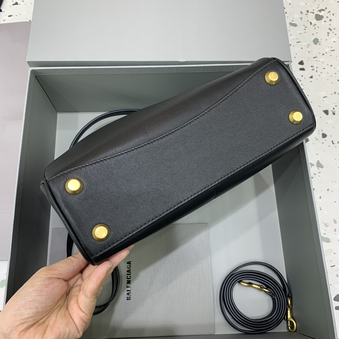 原單複刻BALENCIAGA巴黎世家包包 𝐑𝐎𝐃𝐄𝐎 𝐁𝐀𝐆 小號黑色金扣