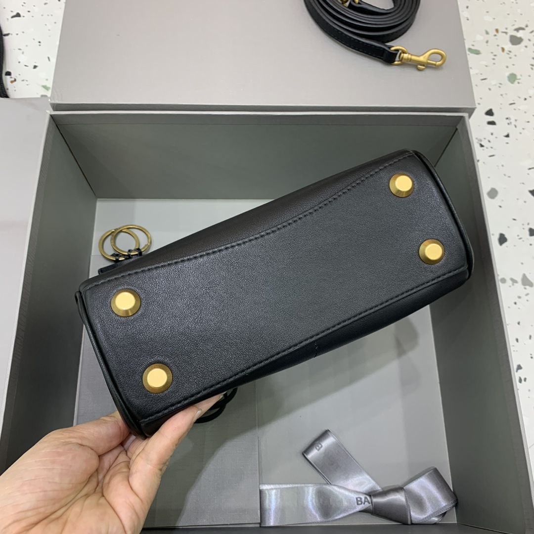 原單複刻BALENCIAGA巴黎世家包包 𝐑𝐎𝐃𝐄𝐎 𝐁𝐀𝐆 mini黑色金扣