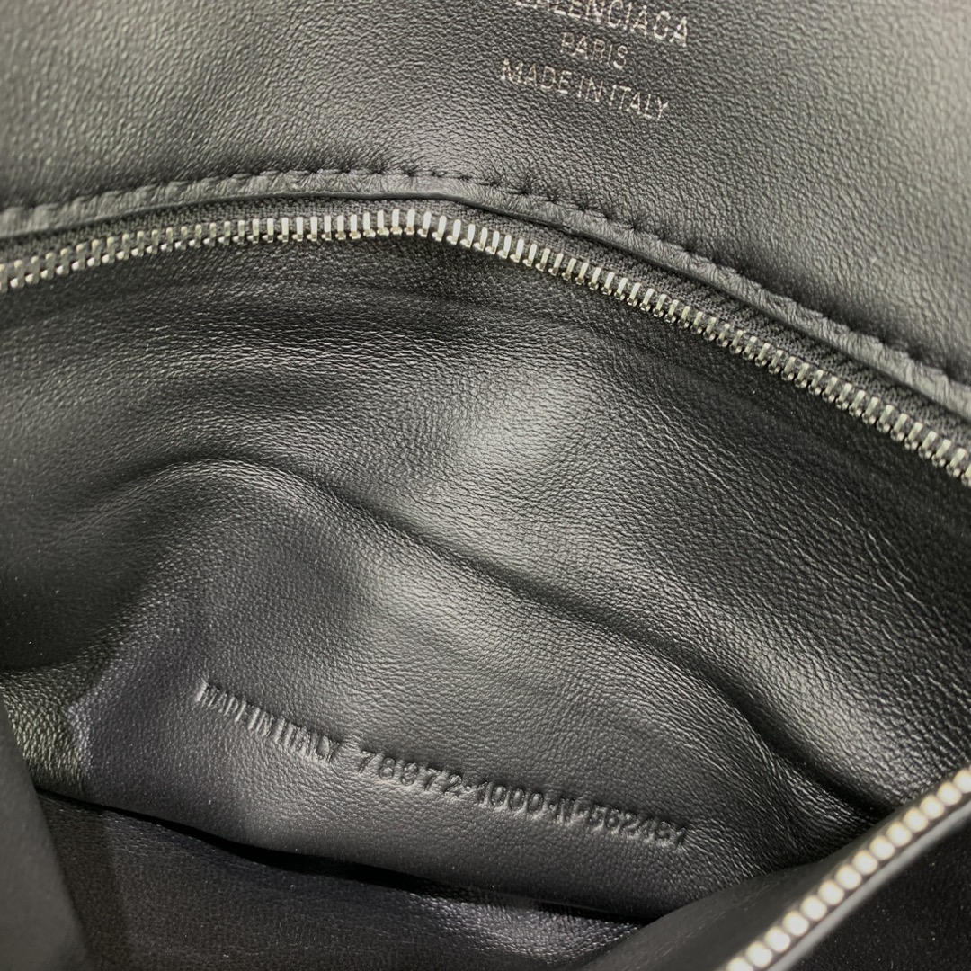 高仿超A貨BALENCIAGA巴黎世家包包 𝐑𝐎𝐃𝐄𝐎 𝐁𝐀𝐆 小號黑色銀扣