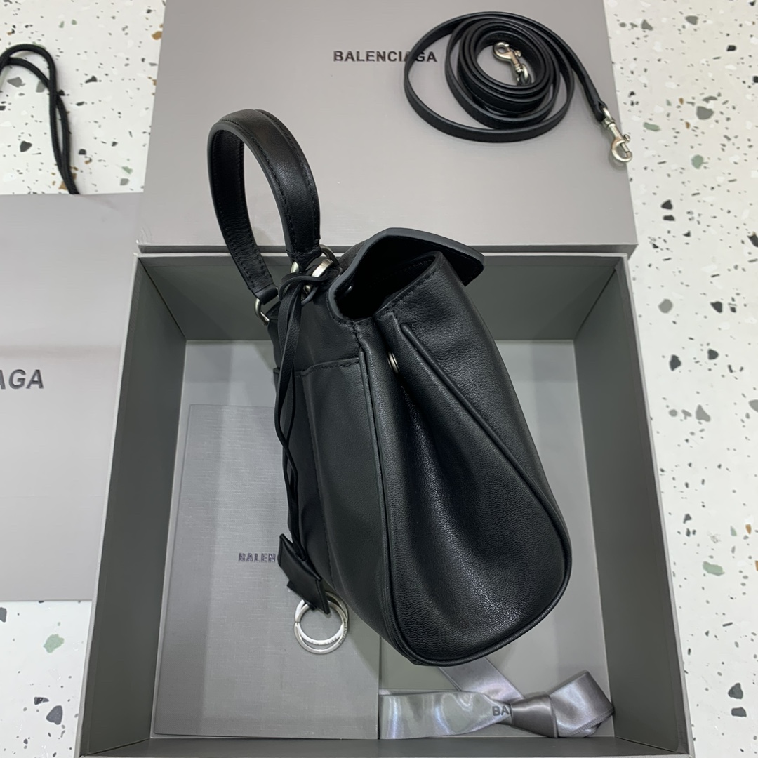 高仿超A貨BALENCIAGA巴黎世家包包 𝐑𝐎𝐃𝐄𝐎 𝐁𝐀𝐆 mini 黑色銀扣