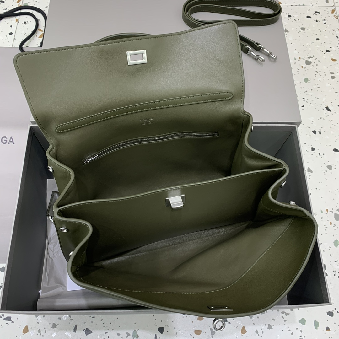 一比一原單BALENCIAGA巴黎世家包包 𝐑𝐎𝐃𝐄𝐎 𝐁𝐀𝐆中號綠色銀扣