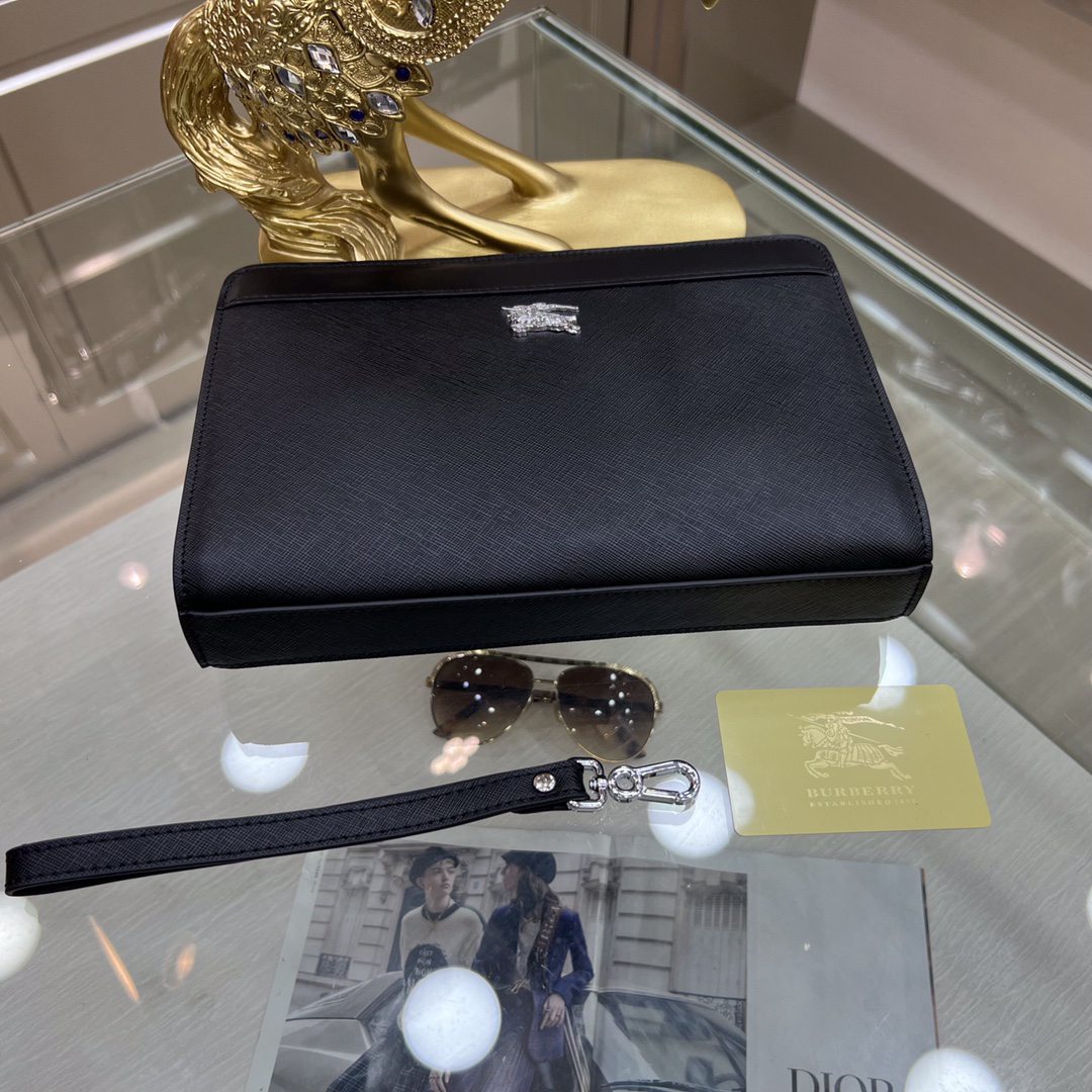 Burberry頂級設計一比一男士手拿包時尚潮流英國奢侈品