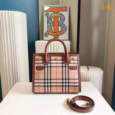 burberry巴寶莉頂級原單女款托特包經典蘇格蘭格紋超級好看
