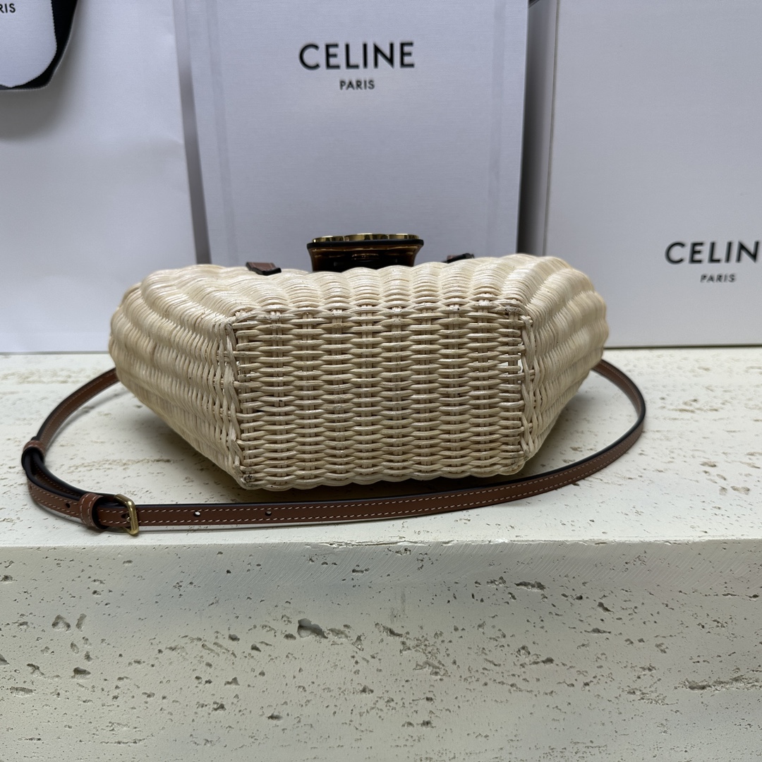 原單名牌包Celine賽琳 TEEN COUFFIN植物材料和天然牛皮革手袋