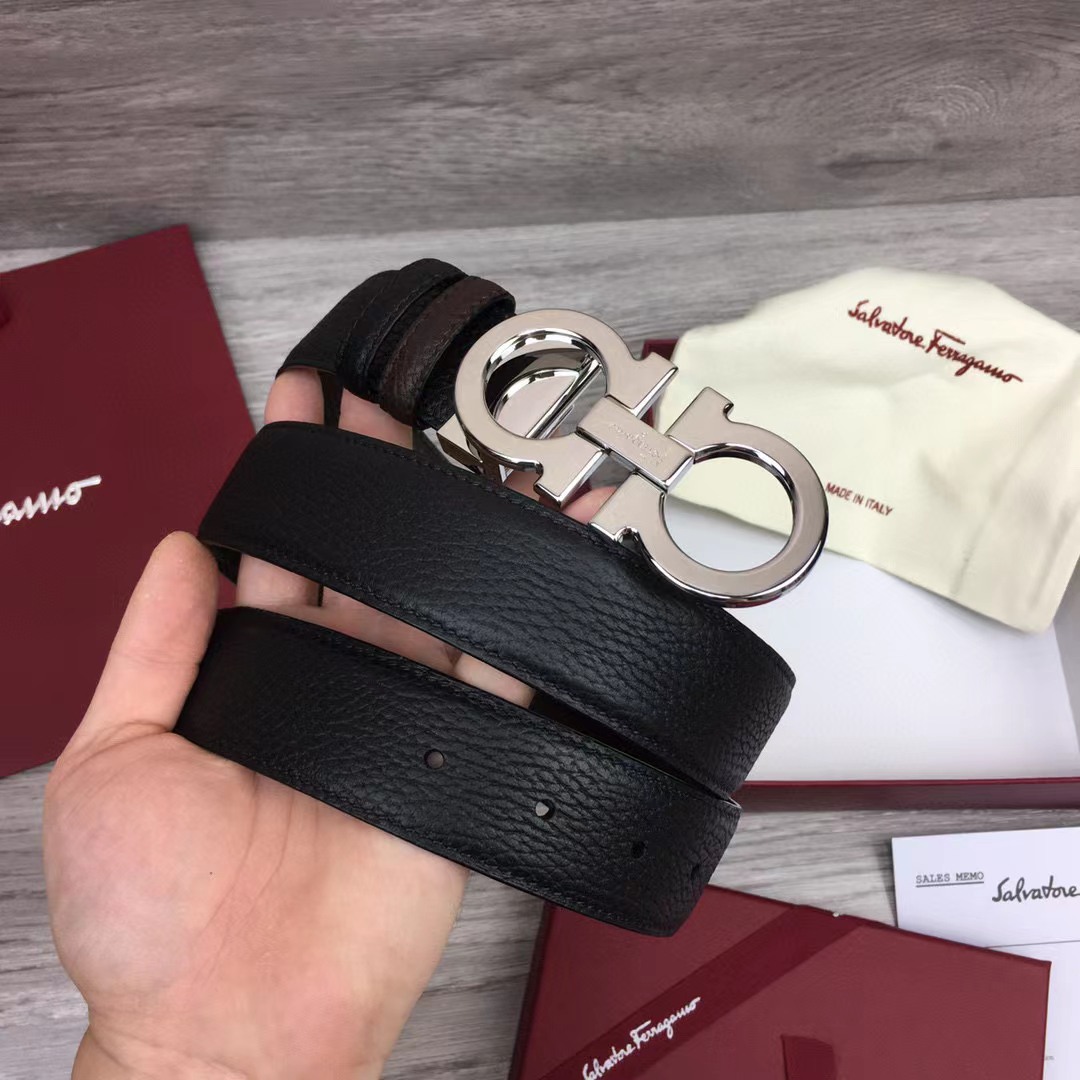 Ferragamo頂級復刻專櫃精品牛皮腰帶皮帶男士