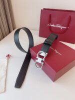 ferragamo菲拉格慕高仿雙面皮皮帶專櫃同步 黑色
