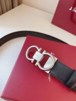 ferragamo菲拉格慕高仿雙面皮皮帶專櫃同步 黑色
