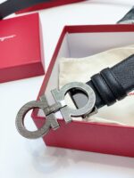 A貨復刻奢侈品意大利原廠皮料Ferragamo菲拉格慕商務皮帶