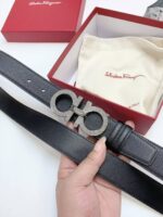 A貨復刻奢侈品意大利原廠皮料Ferragamo菲拉格慕商務皮帶