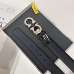 頂級奢侈品端莊風格Gancini壓花低菲拉格慕男裝皮帶腰帶