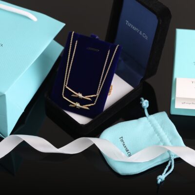 精仿原單Tiffany女款頂級復刻專櫃項鏈電兩節金