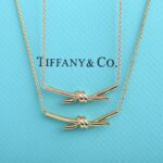 精仿原單Tiffany女款頂級復刻專櫃項鏈電兩節金