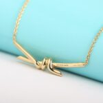 精仿原單Tiffany女款頂級復刻專櫃項鏈電兩節金