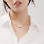 精仿原單Tiffany女款頂級復刻專櫃項鏈電兩節金