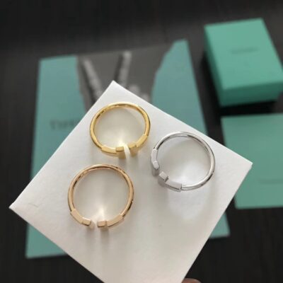 蒂芙尼頂級A貨專櫃同步女款18K金戒指