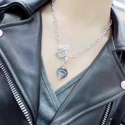 Tiffany蒂芙尼頂級原單桃心項鏈 18K金
