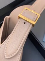 超A貨YSL聖羅蘭包包 LE 5 À 7 小型粒面皮革柔軟手袋 裸粉/古金