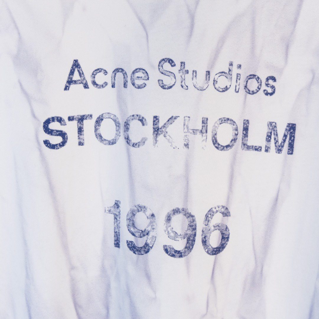 Acne Studios 頂級原單經典破壞幾年短袖T恤系列男女同款白色T恤