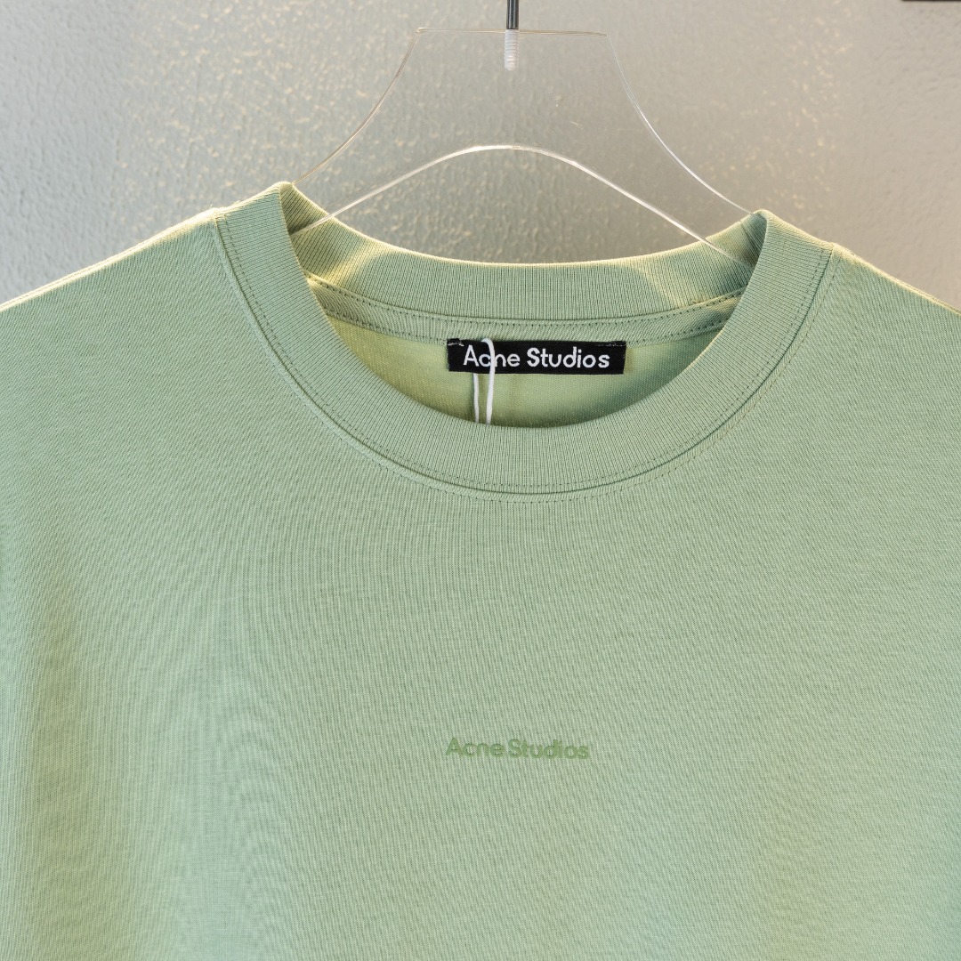 Acne Studios精仿2024新品精仿小印膠短袖T恤 墨綠色