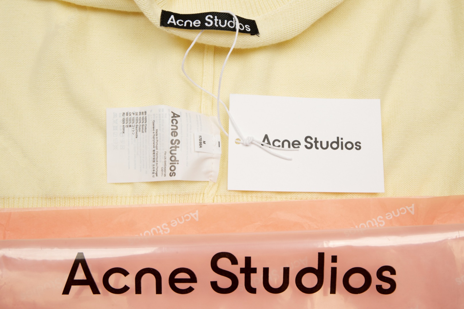 ACNE STUDIOS 專櫃同步頂級原單羊毛衫針織毛衣男女同款 黃色
