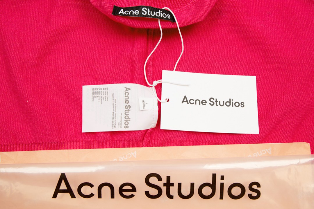 Acne Studios 高仿羊毛混紡潮流品牌男女同款針織毛衣紅色