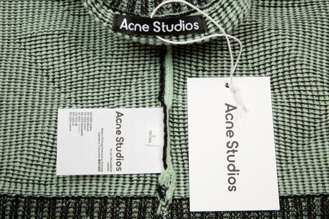 Acne Studios 頂級高仿奢侈品針織圓領潮流毛衣男女同款 綠色