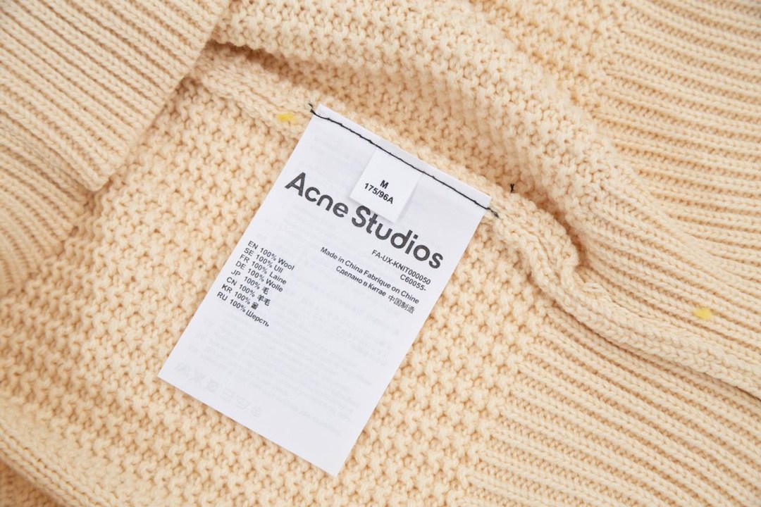 Acne Studios奢侈品北歐秋冬新品麻花針織圓領毛衣男女同款