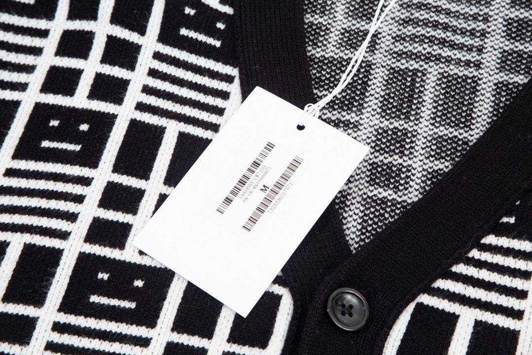 Acne Studios 頂級A貨專櫃同步盤棋格圖案男裝針織開衫