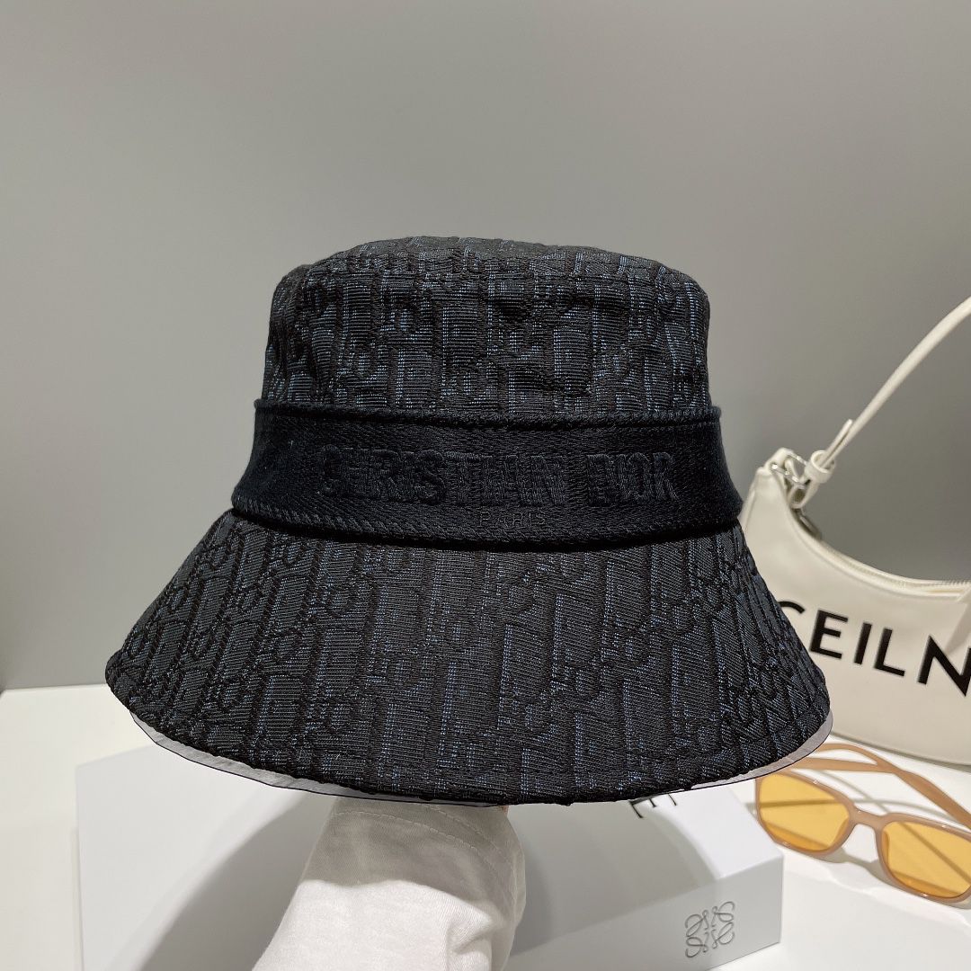 DIOR一比一顶级专柜品质男女同款渔夫帽 黑色