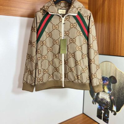 頂級復刻高仿Gucci純棉夾克外套時尚連帽運動衫