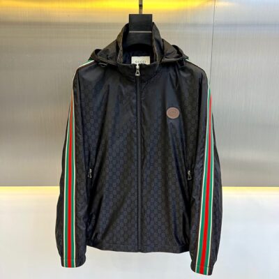 頂級高仿Gucci秋冬新品薄款棉服外套連帽夾克新品衣服