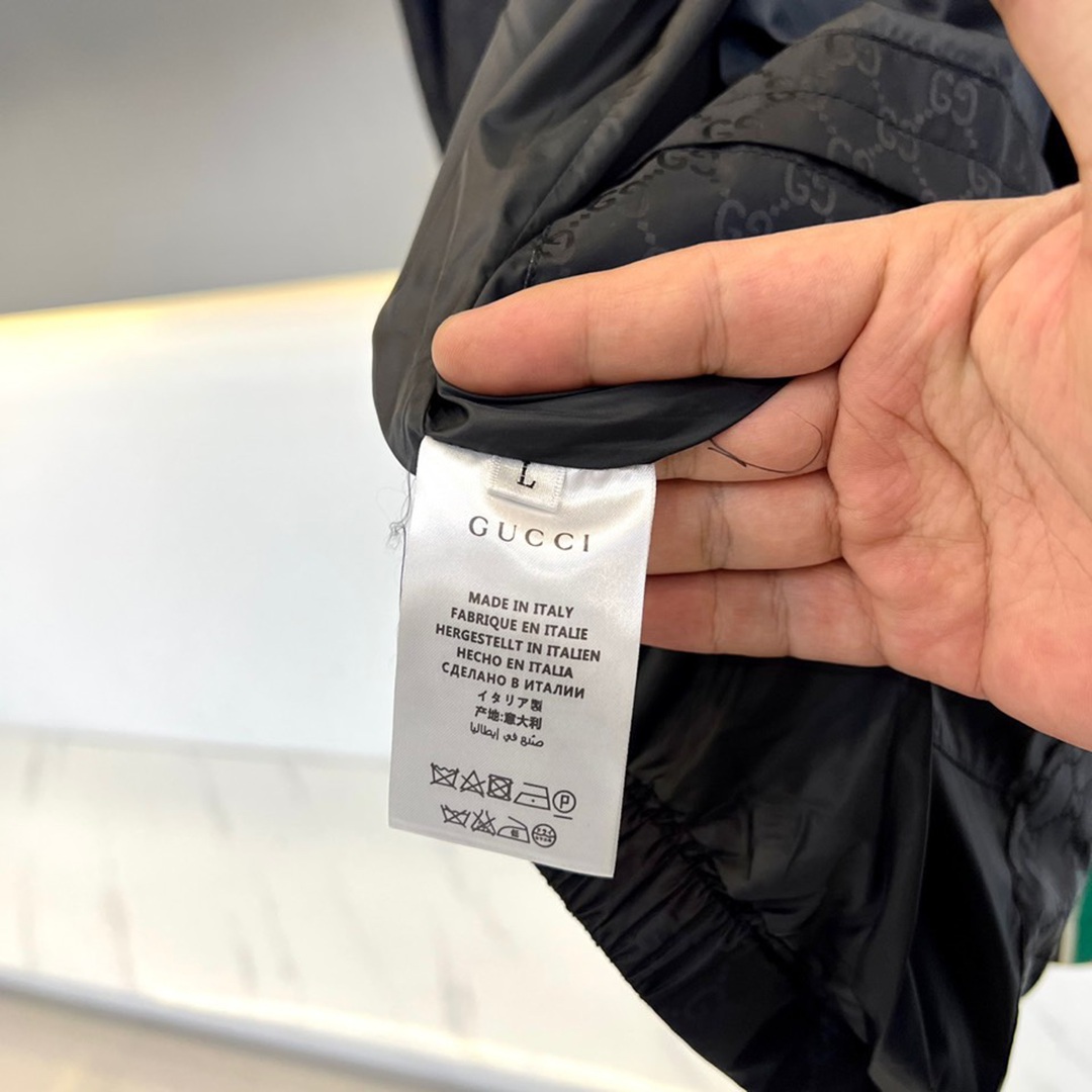 頂級高仿Gucci秋冬新品薄款棉服外套連帽夾克新品衣服